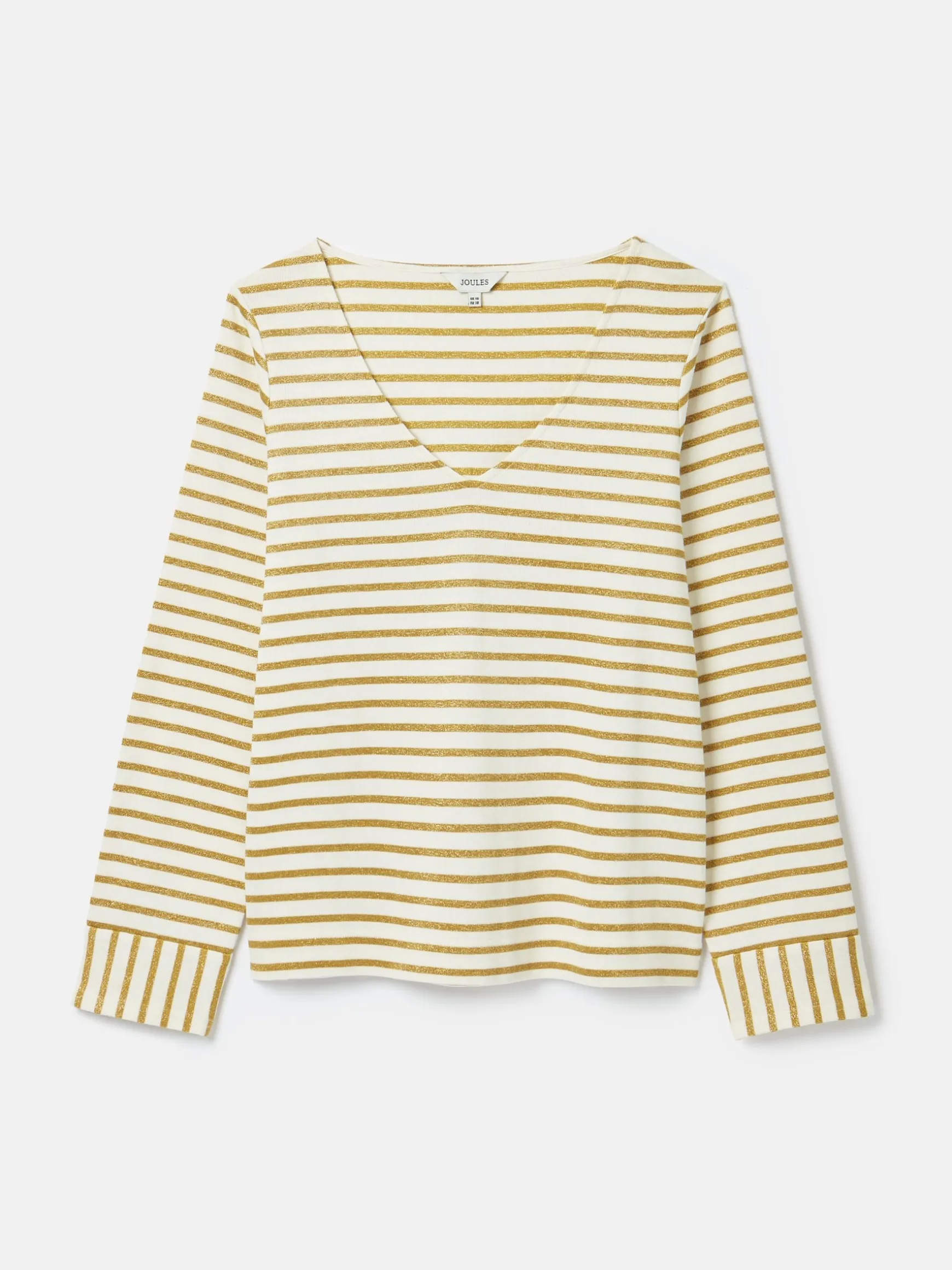 Harbour Cream/Gold V-Neck Jersey Top
