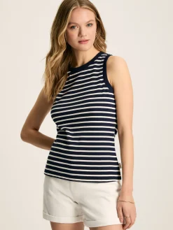 Harbour Navy & Cream Striped Jersey Vest