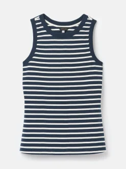 Harbour Navy & Cream Striped Jersey Vest