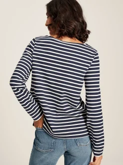 Harbour Navy Blue Long Sleeve Breton Top