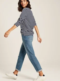 Harbour Navy Blue Long Sleeve Breton Top