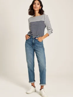 Harbour Navy Hotchpotch Long Sleeve Breton Top