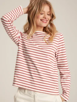 Harbour Pink Striped Long Sleeve Breton Top