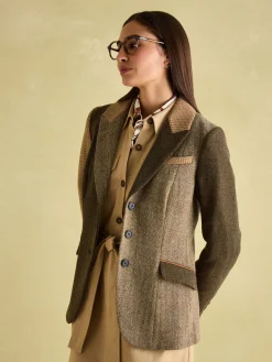 Harlow Multi Hotchpotch Tweed Blazer