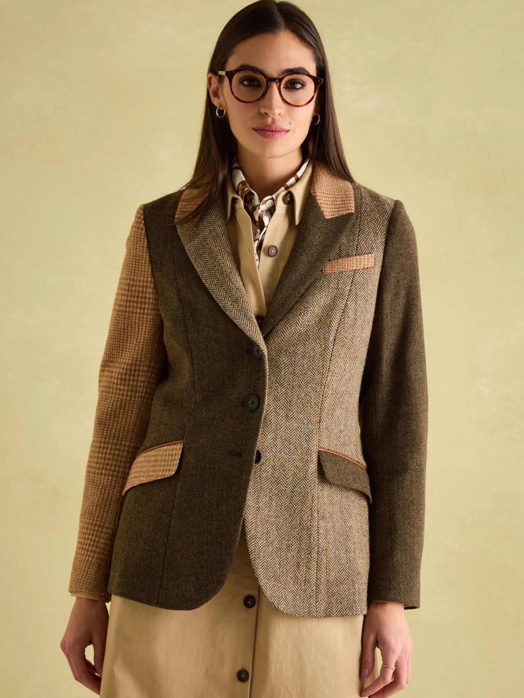Harlow Multi Hotchpotch Tweed Blazer