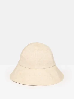 Harriet Neutral Linen Bucket Hat