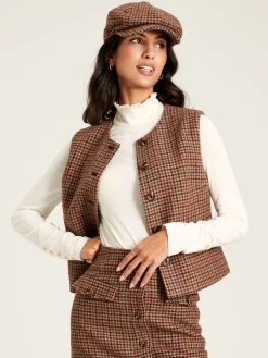 Harrogate Brown Tweed Baker Boy Hat