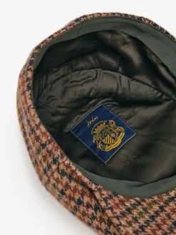 Harrogate Brown Tweed Baker Boy Hat