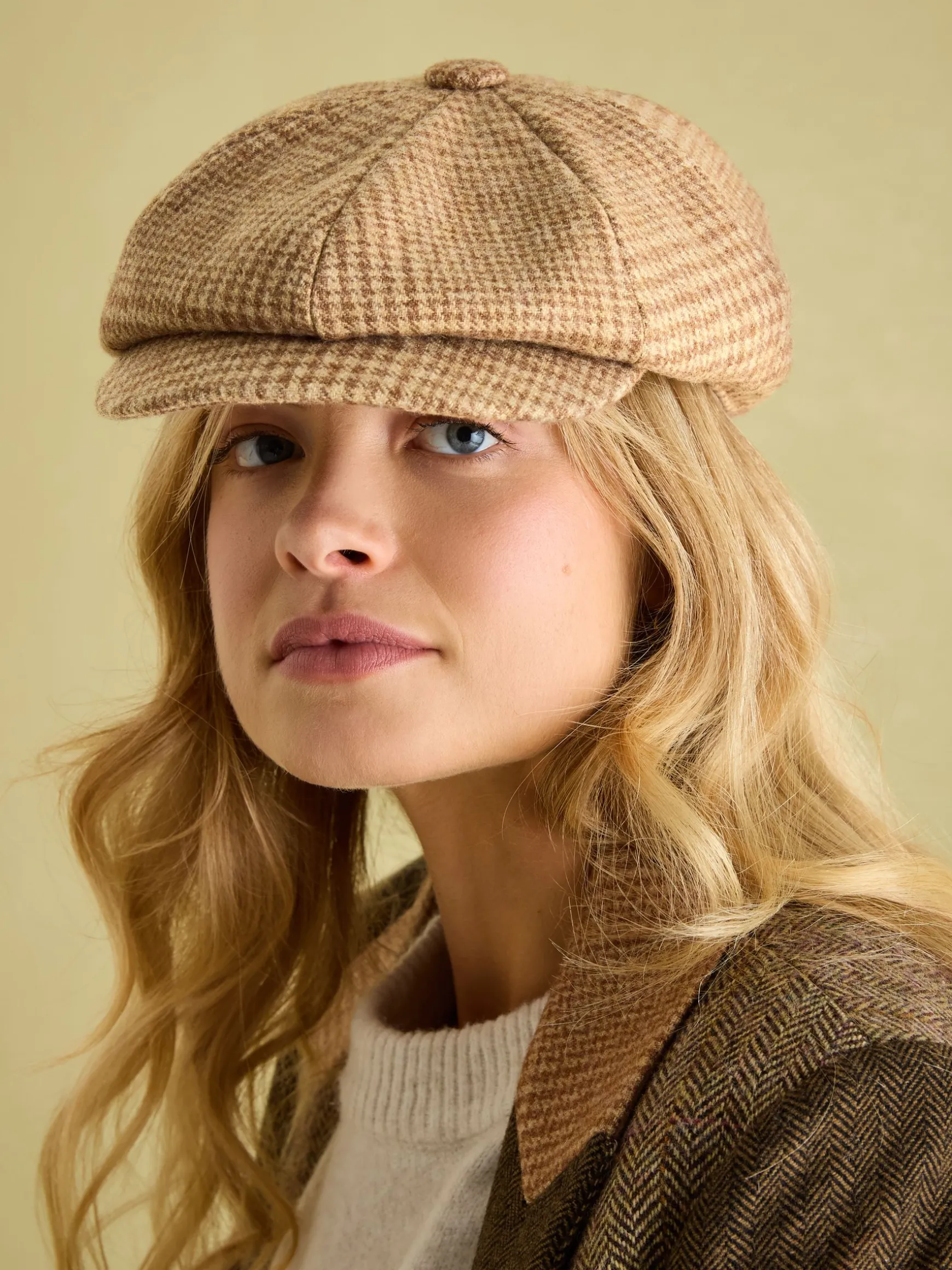 Harrogate Brown/Cream Baker Boy Hat