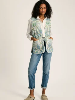 Hatfield Blue Paisley Cotton Quilted Gilet