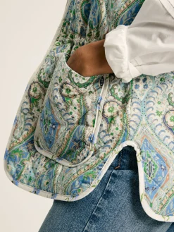 Hatfield Blue Paisley Cotton Quilted Gilet