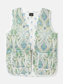 Hatfield Blue Paisley Cotton Quilted Gilet