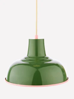 Hatfield Green & Pink Industrial-Style Pendant Light