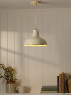 Hatfield Neutral Industrial-Style Pendant Light