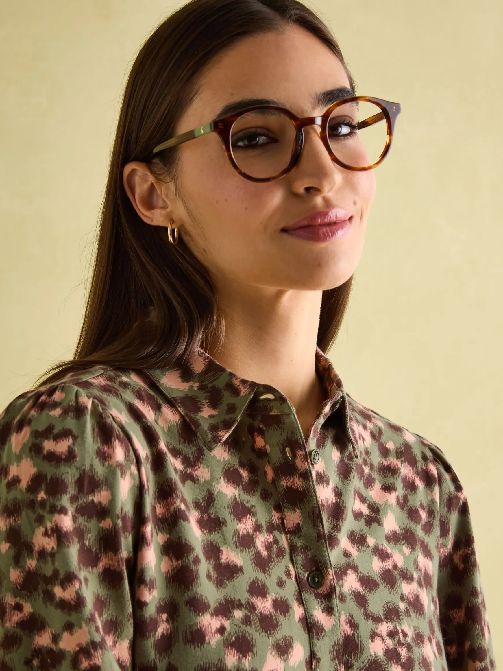 Hazel Khaki Green Jersey Shirt Dress