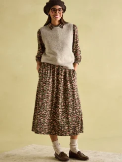 Hazel Khaki Green Jersey Shirt Dress