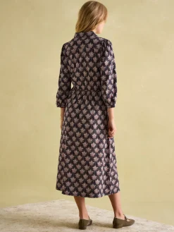 Hazel Navy and Pink Jersey Shirt Dress