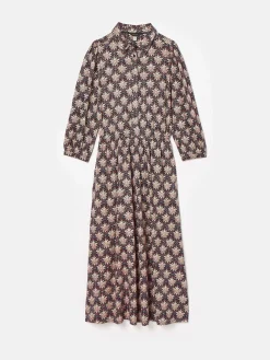 Hazel Navy and Pink Jersey Shirt Dress