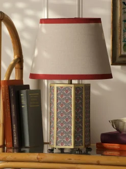 Helmingham Floral Print Claw Foot Table Lamp