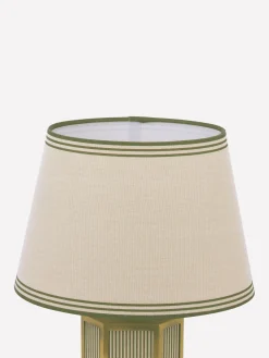 Helmingham Green Stripe Claw Foot Table Lamp