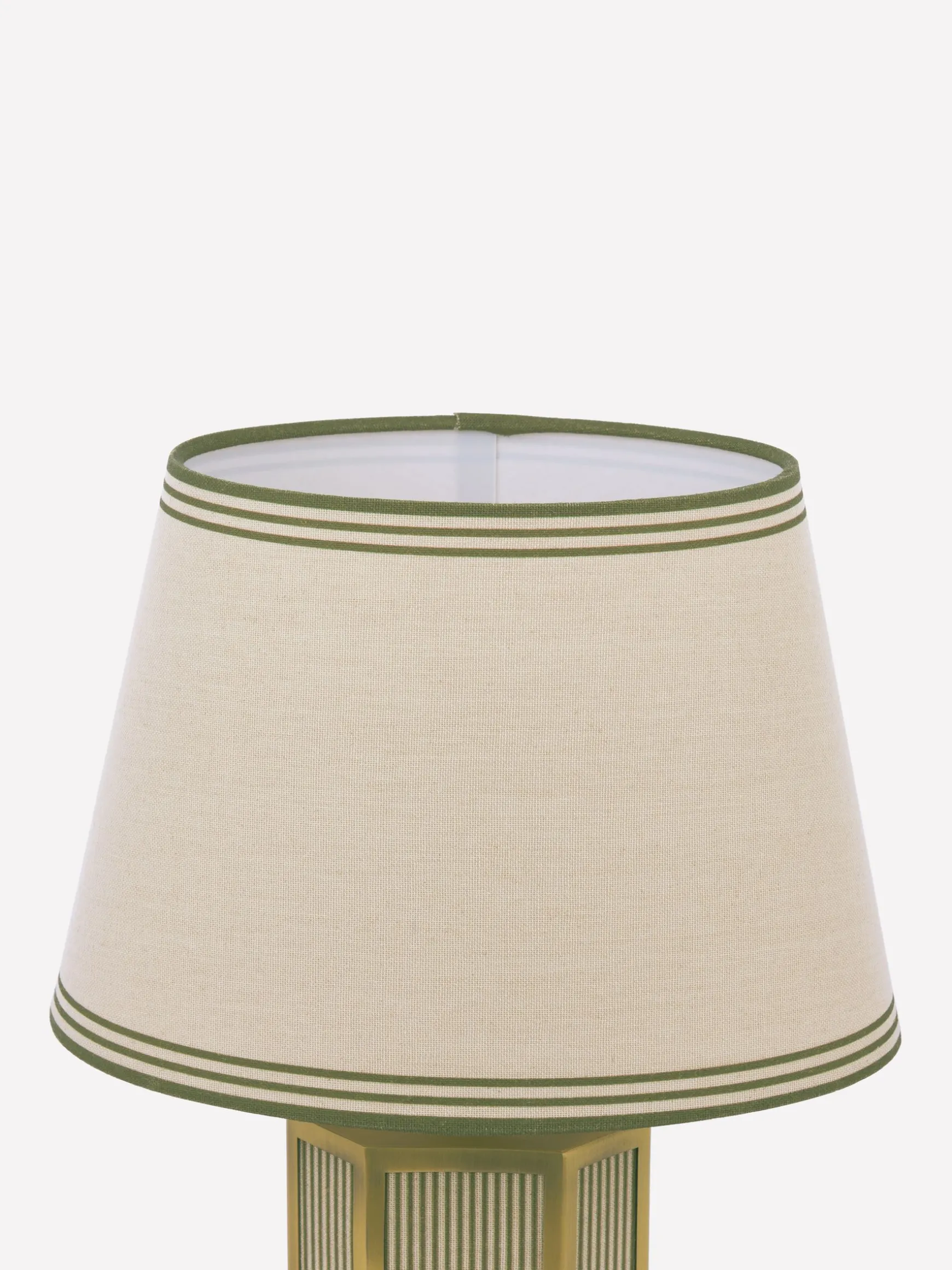Helmingham Green Stripe Claw Foot Table Lamp