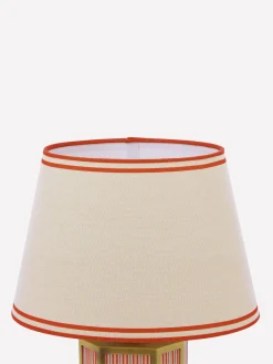 Helmingham Red Stripe Claw Foot Table Lamp