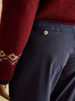 Hesford Navy Blue Chino Trousers