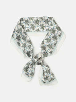 Highgrove Green Skinny Printed Scarf