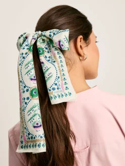 Highgrove Multi/White Skinny Printed Silk Scarf