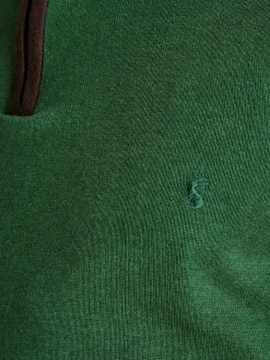 Hillside Green Quarter Zip Knit Jumper