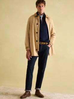 Hillside Navy Blue Quarter Zip Knit Jumper