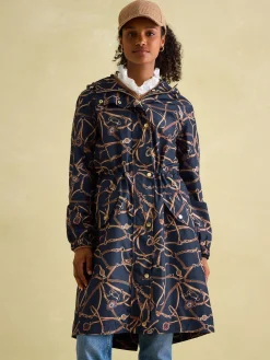 Holkham Navy Blue Bridle Waterproof Packable Raincoat With Hood