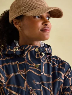 Holkham Navy Blue Bridle Waterproof Packable Raincoat With Hood