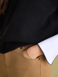 Holly Black Regular Fit Knitted Vest