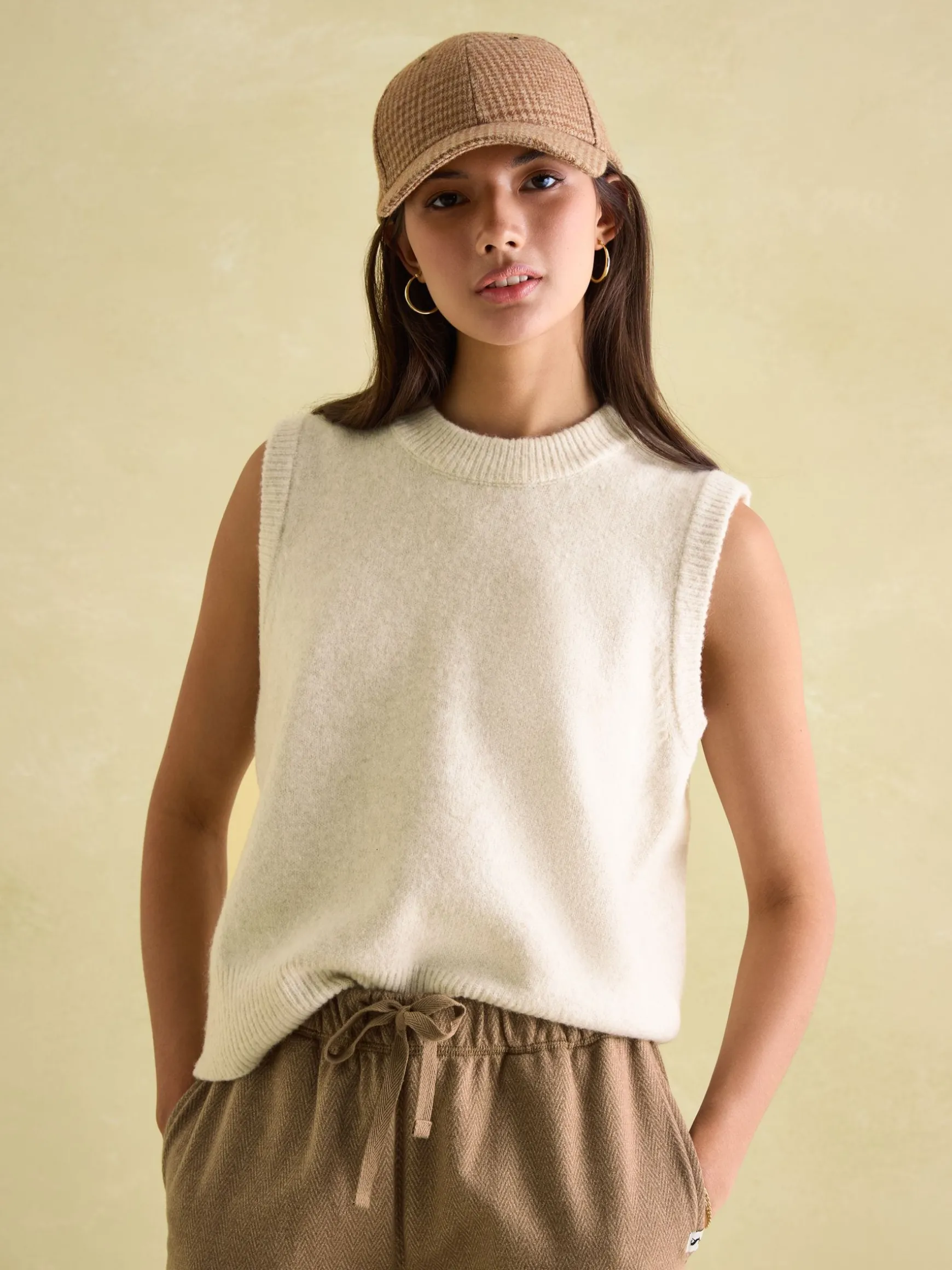 Holly Cream Regular Fit Knitted Vest