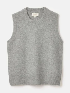 Holly Grey Regular Fit Knitted Vest