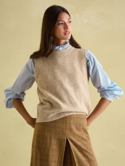 Holly Natural Regular Fit Knitted Vest