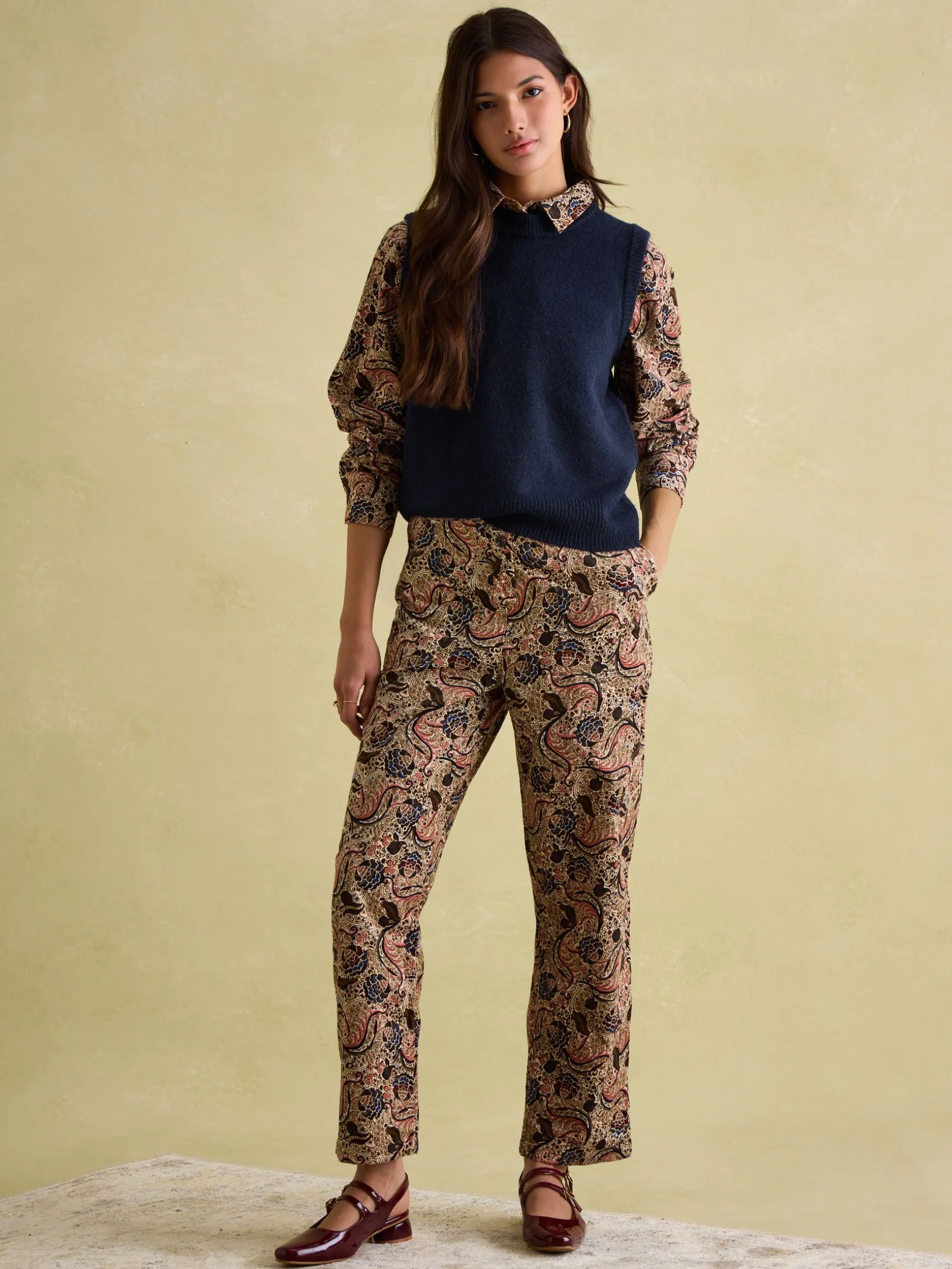 Holly Navy Blue Regular Fit Knitted Vest