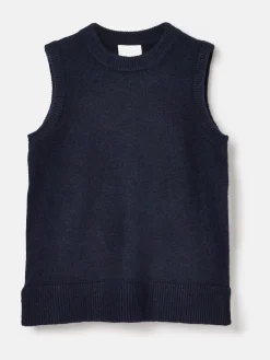 Holly Navy Longline Knitted Vest