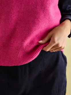 Holly Pink Regular Fit Knitted Vest