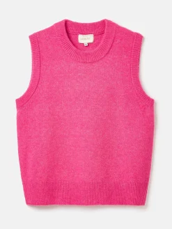 Holly Pink Regular Fit Knitted Vest