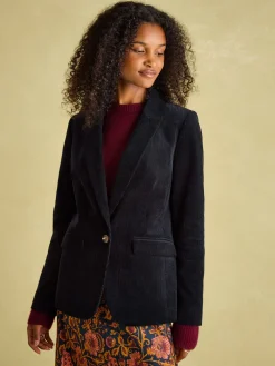 Holton Navy Blue Corduroy Blazer