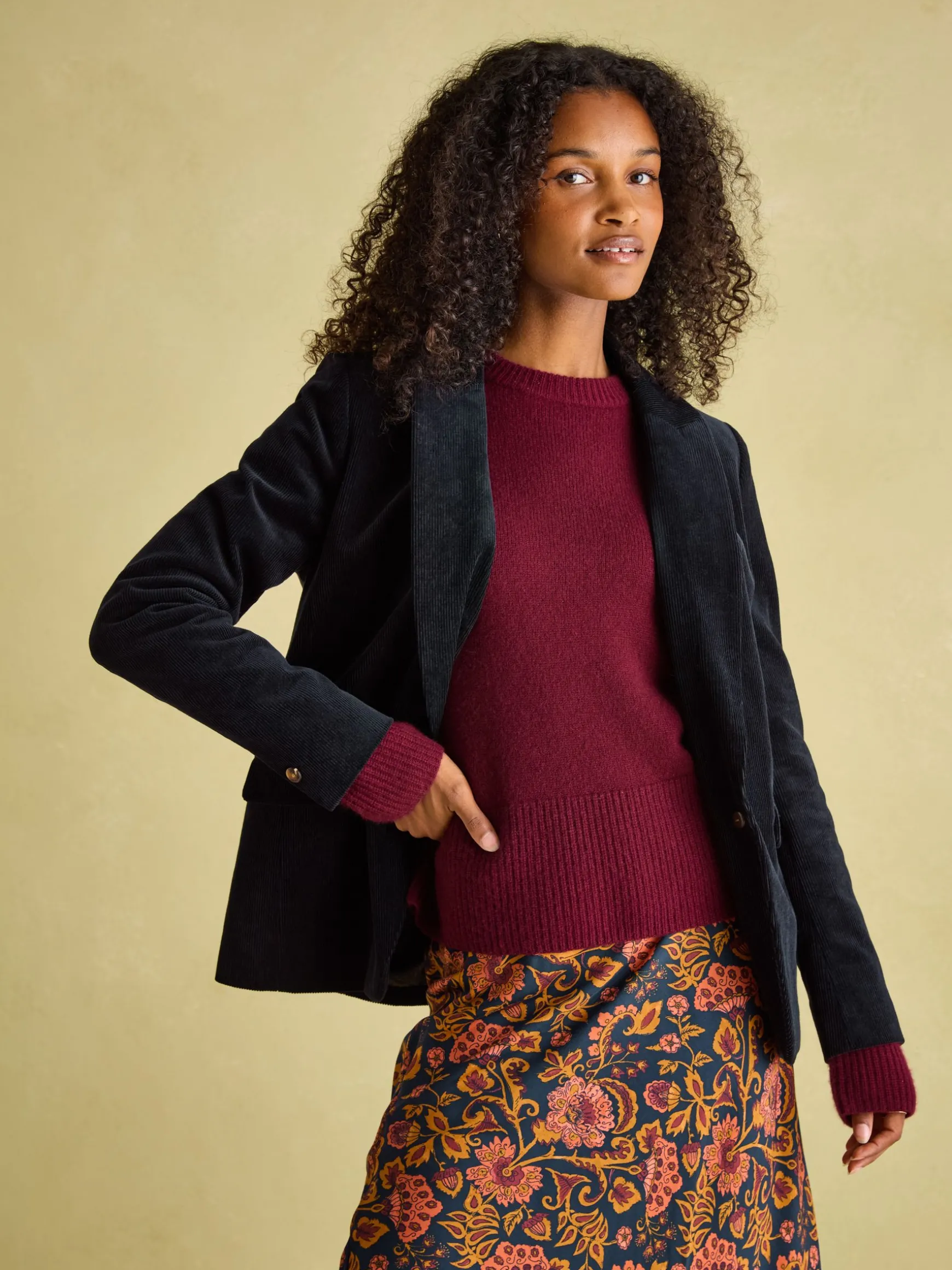 Holton Navy Blue Corduroy Blazer