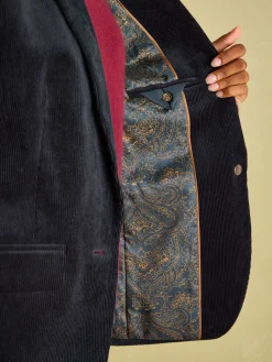 Holton Navy Blue Corduroy Blazer