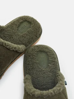 Homebound Dark Green Quilted Slippers