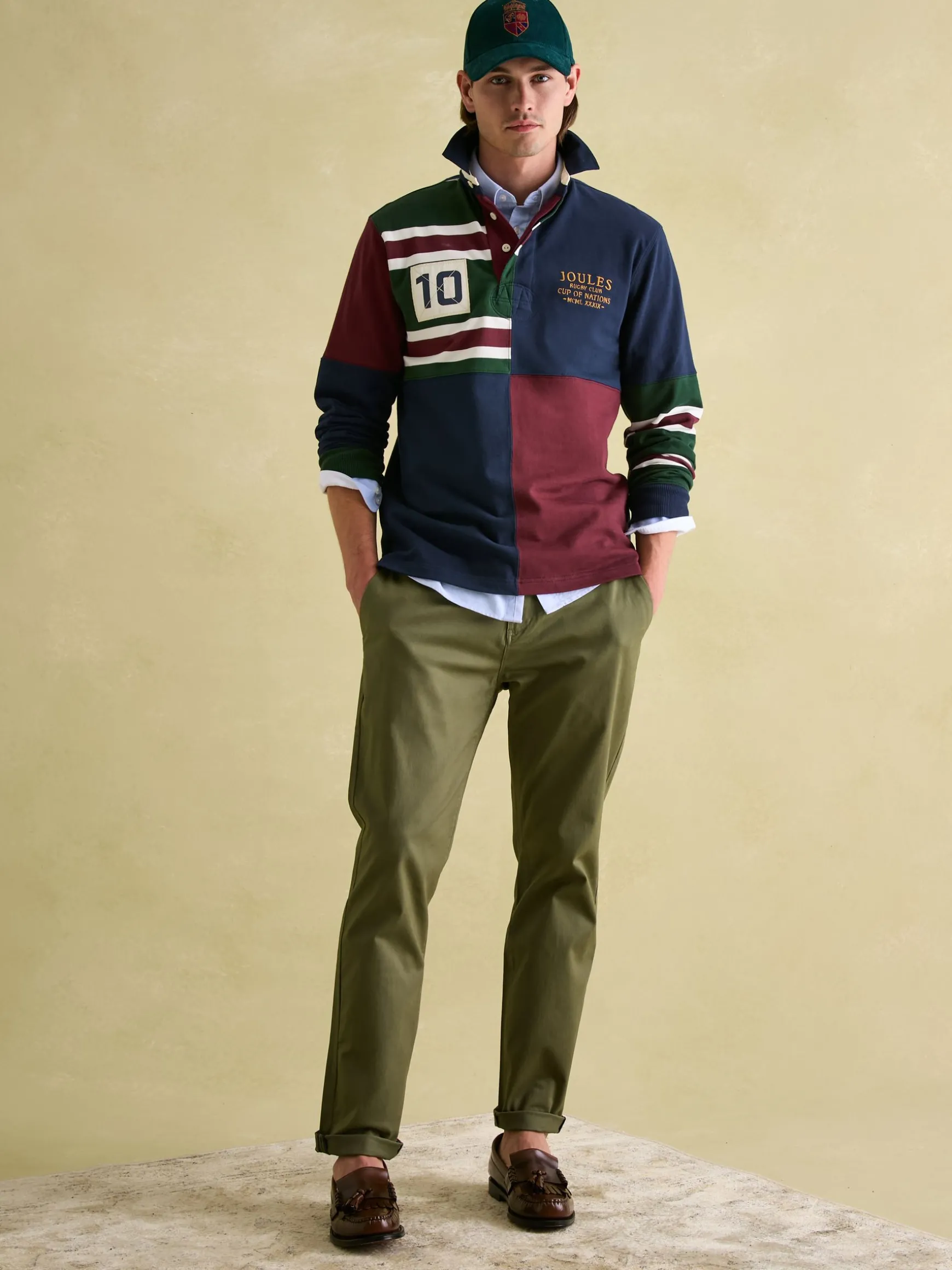 Hotch Potch Navy Embellished Striped Rugby Shirt