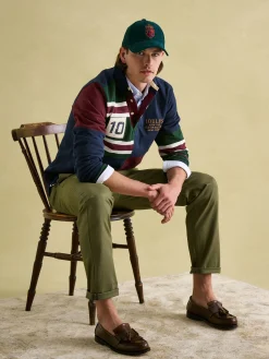 Hotch Potch Navy Embellished Striped Rugby Shirt