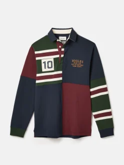 Hotch Potch Navy Embellished Striped Rugby Shirt