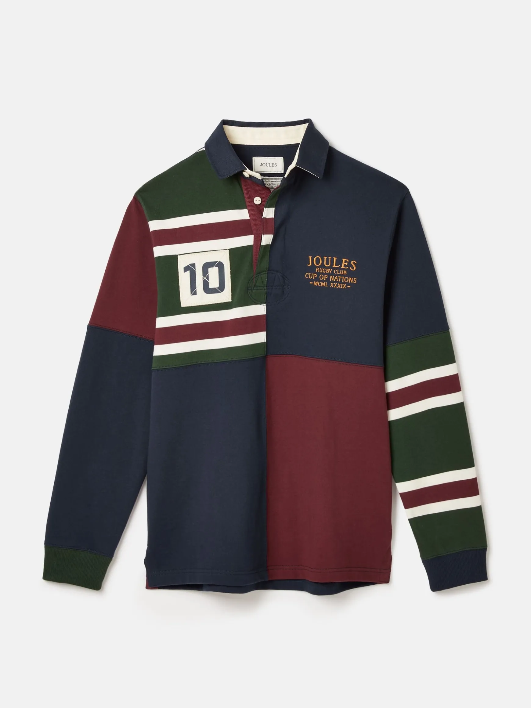 Hotch Potch Navy Embellished Striped Rugby Shirt