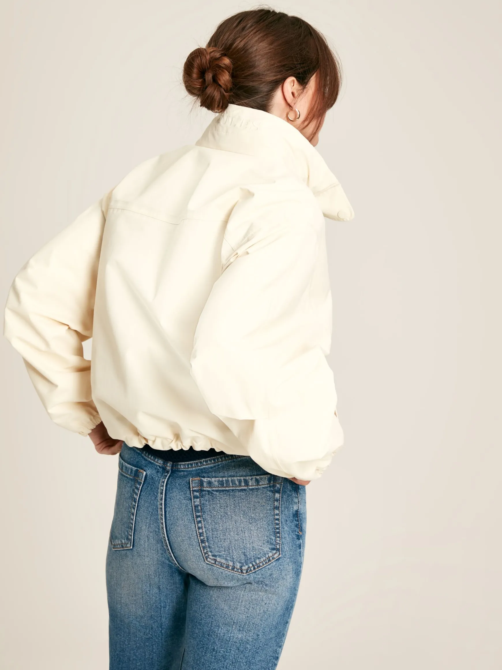 Hove Cream Waterproof Windbreaker Jacket